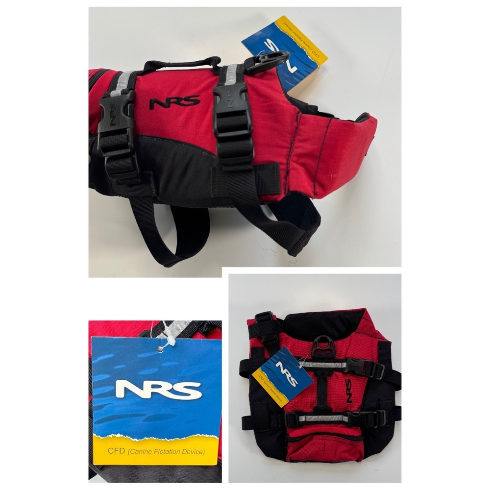 NRS CFD Canine Floatation‎ Device Dog Life Jacket Water PFD Red 20-40lbs K9